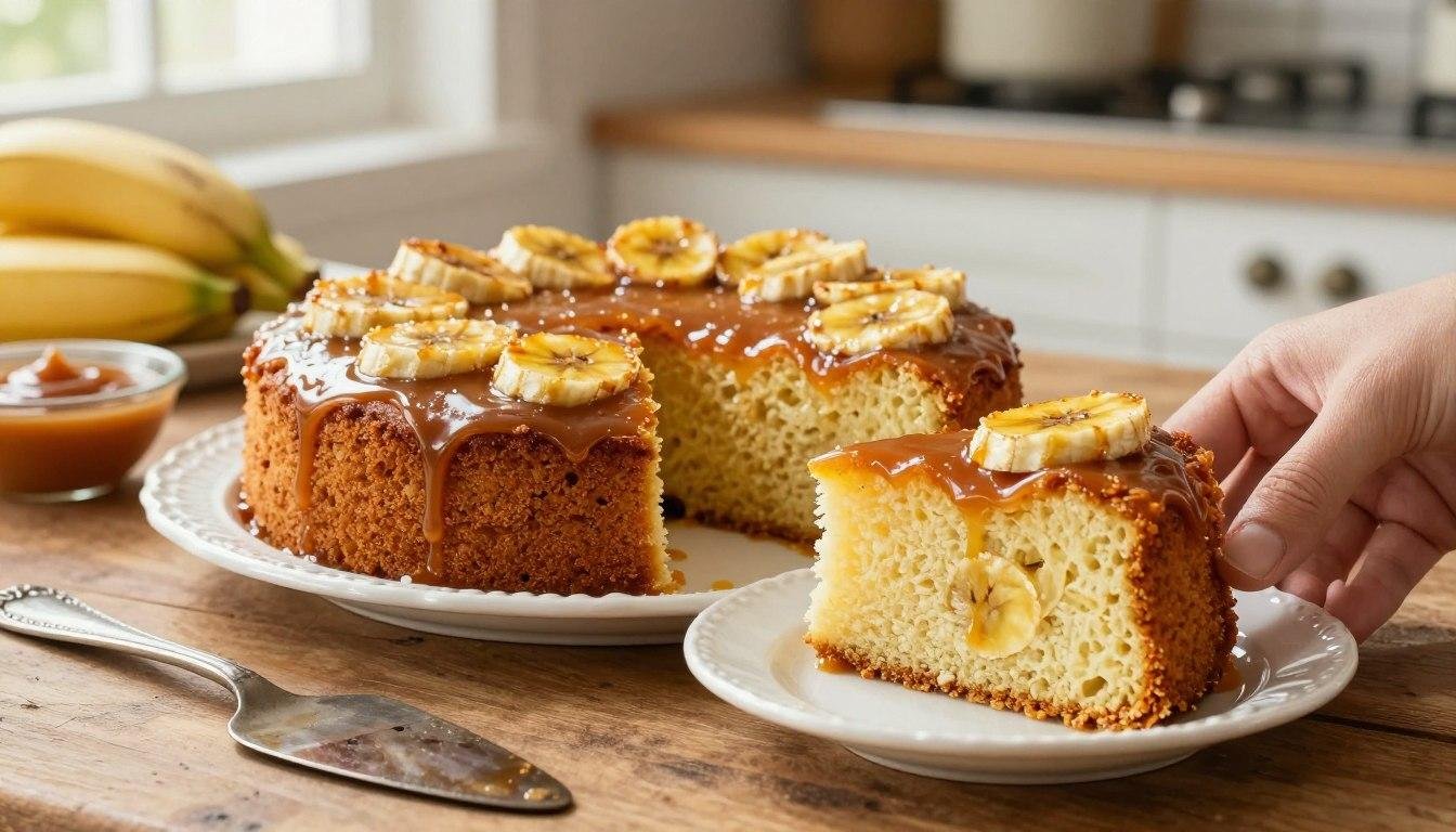 Bolo de Banana Caramelizada: Receita Fácil, Fofinha e com Sabor de Casa de Vó