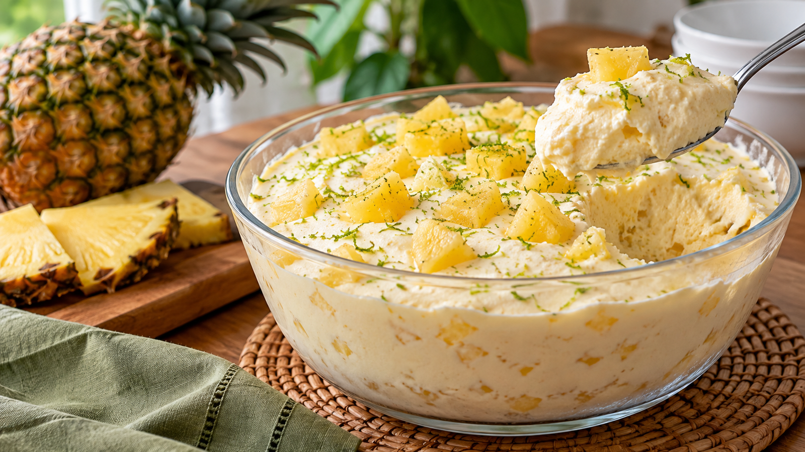 Mousse de Abacaxi Cremoso e Refrescante: F&aacute;cil, Geladinho e Perfeito para Dias Quentes
