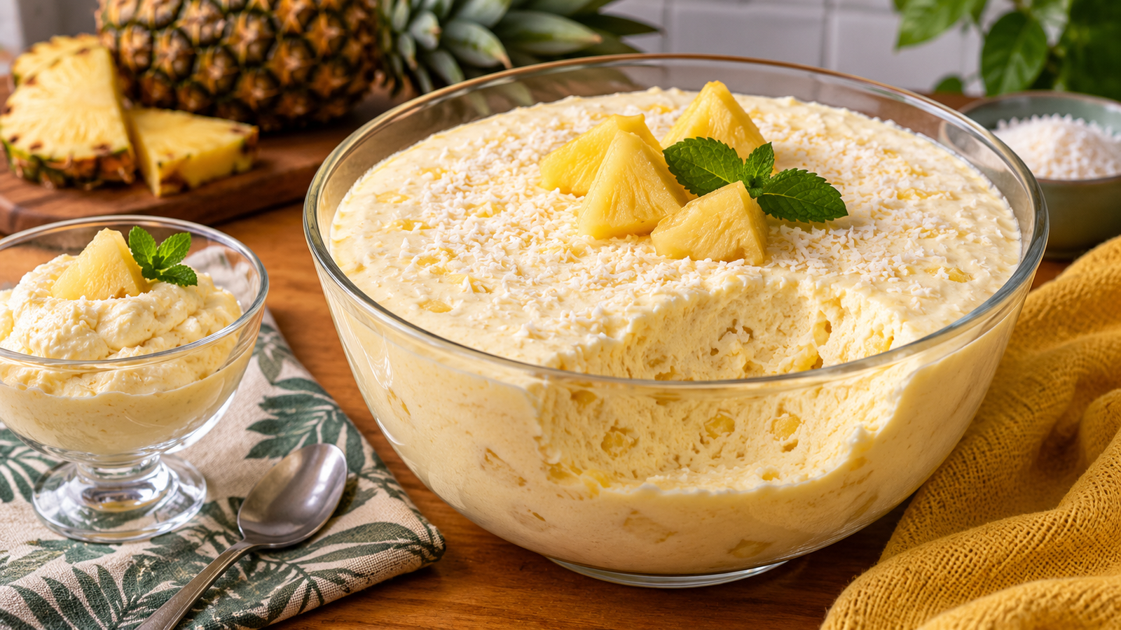 Mousse de Abacaxi Cremoso e Refrescante: Fácil, Geladinho e Perfeito para Dias Quentes