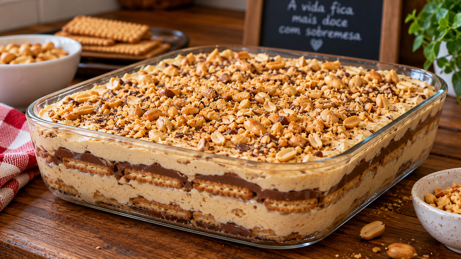 Pavê de Amendoim Cremoso: Receita Caseira Fácil que Derrete na Boca