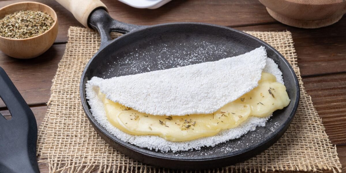 Tapioca Recheada com Queijo: Receita Fácil, Macia e Cremosa para o Café da Manhã